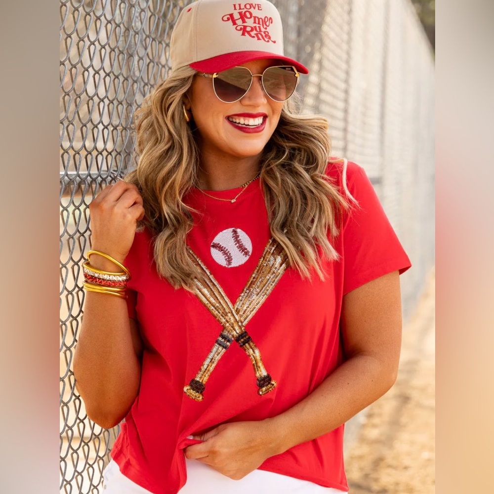 Queen of Sparkles Sequin Baseball Tee